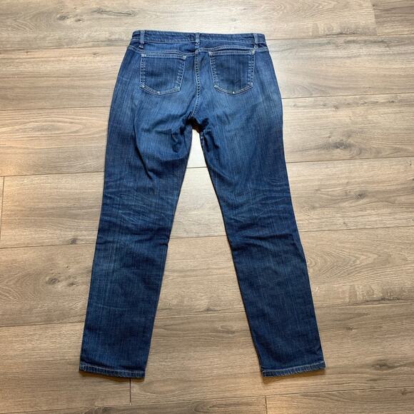 Eileen Fisher Denim Petite Straight Leg Mid Rise Jeans Women's Size 10P - Picture 4 of 7